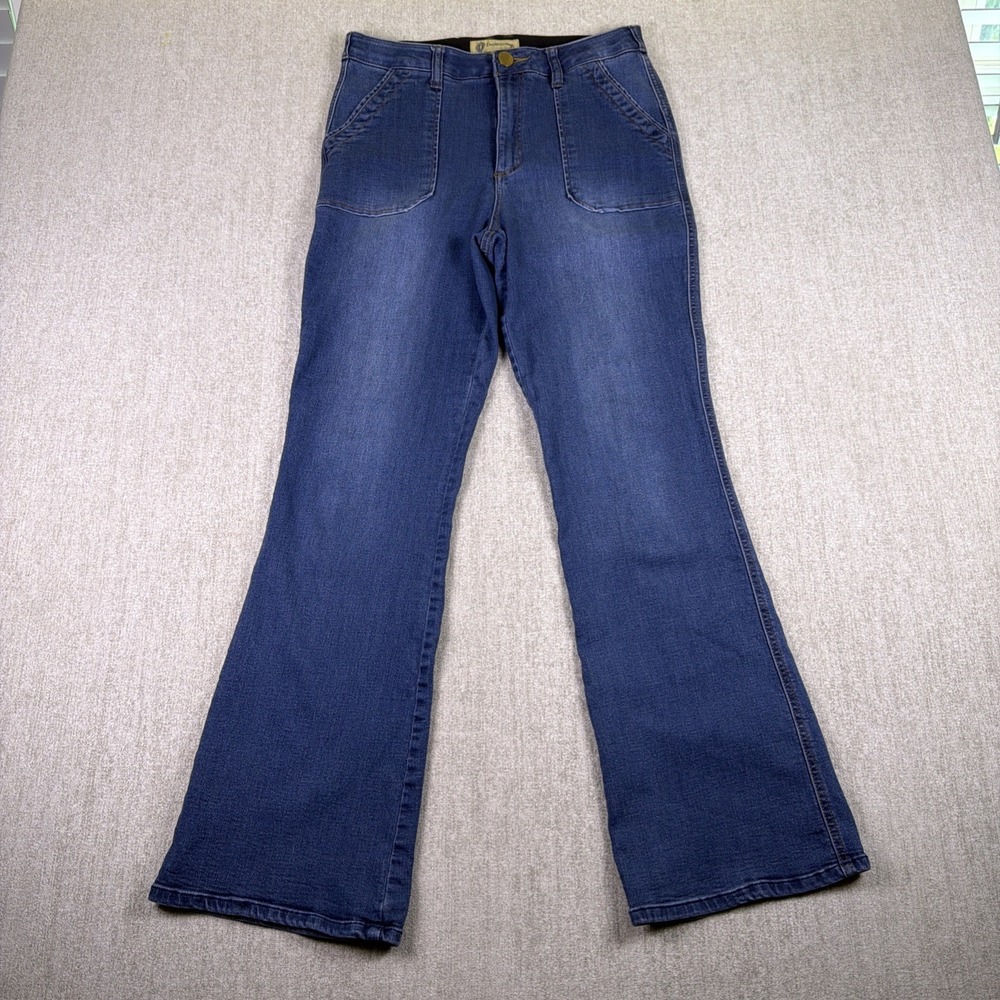 Democracy‎ Jeans Womens 8 Blue Bootcut Utility High Rise Ab Technology Stretch